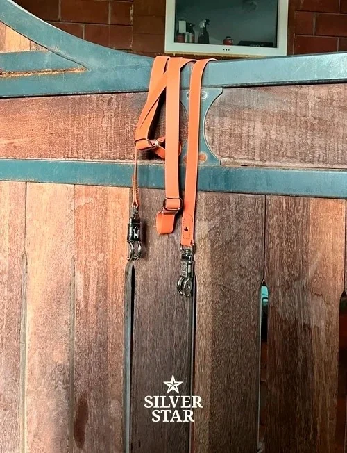 Universal Waterproof Horse Cross-Ties with Adjustable Length “Apricot Ice-Cream”