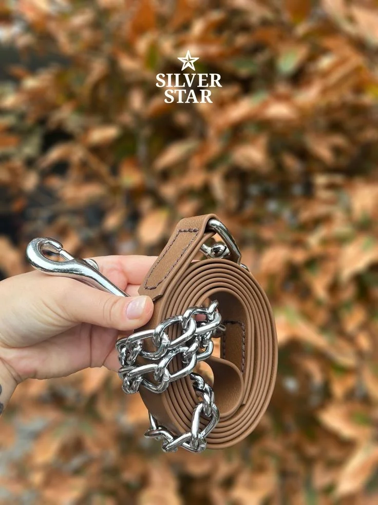 Премиум Водонепроницаемый чумбур с цепью «Chestnut Bark»