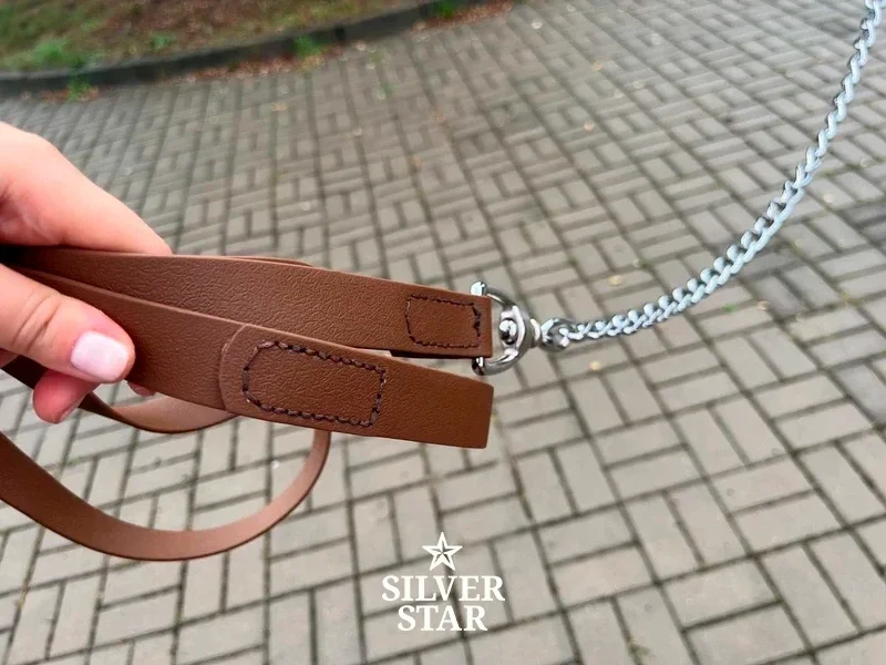 Премиум Водонепроницаемый чумбур с цепью «Chestnut Bark»