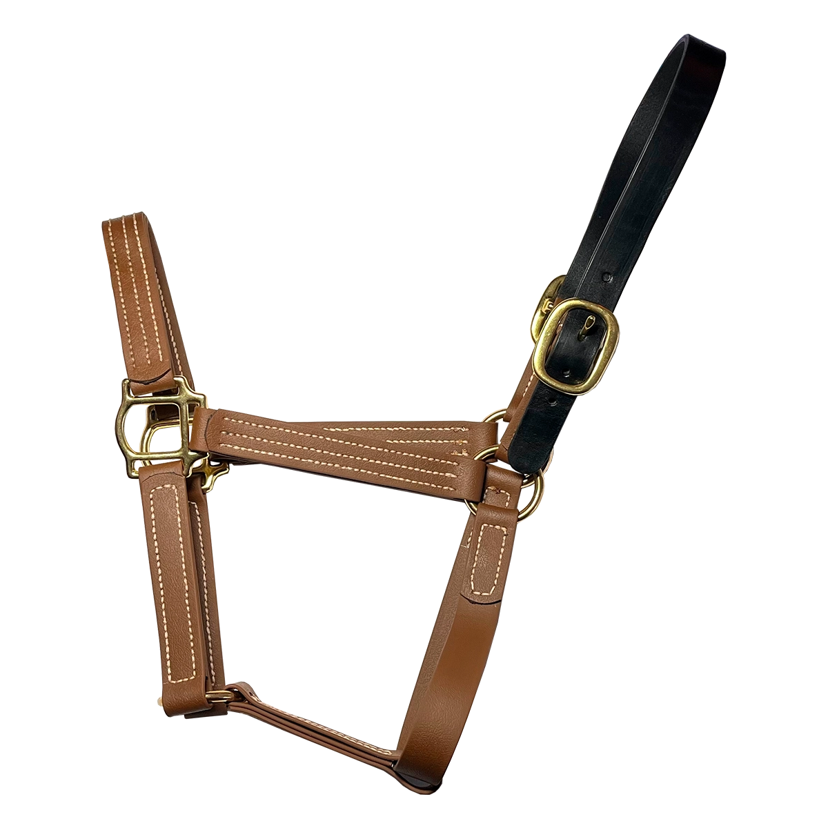 Premium Wzmocniony kantar z taśmy PVC ze skórzanym paskiem potylicznym
„Chestnut Bark”