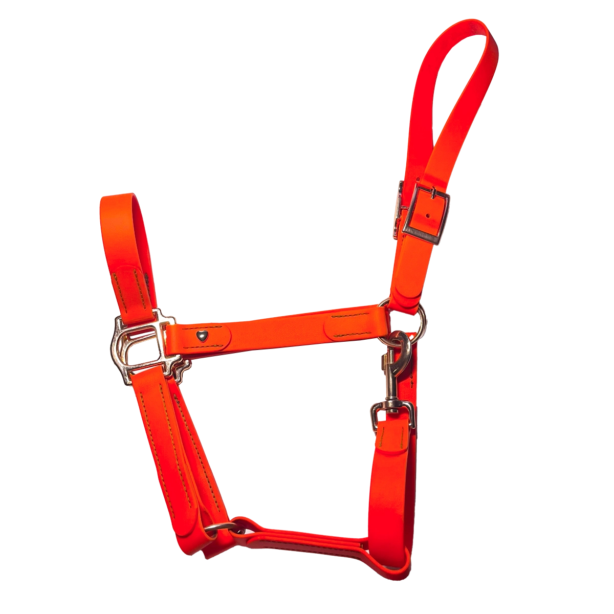 Podstawowy Kantar PVC Orange Sunset Rose Gold