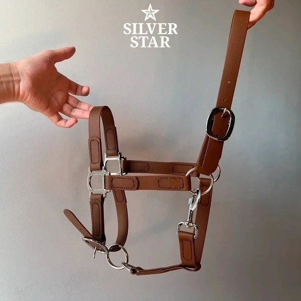 Podstawowy Kantar PVC Chestnut Bark z podwójną regulacją