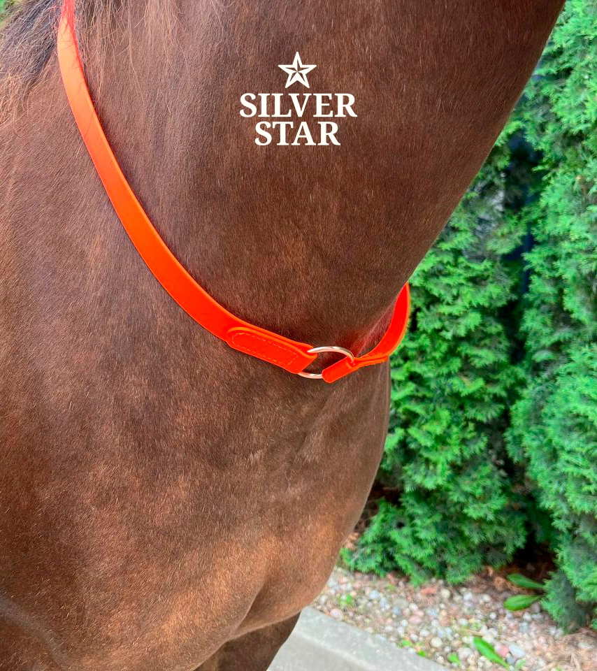 Podstawowy Cordeo z taśmy PVC „Orange Sunset” z centralnym kółkiem