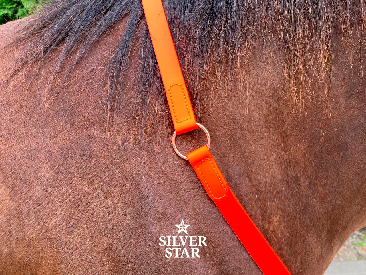 Podstawowy Cordeo z taśmy PVC „Orange Sunset” z centralnym kółkiem