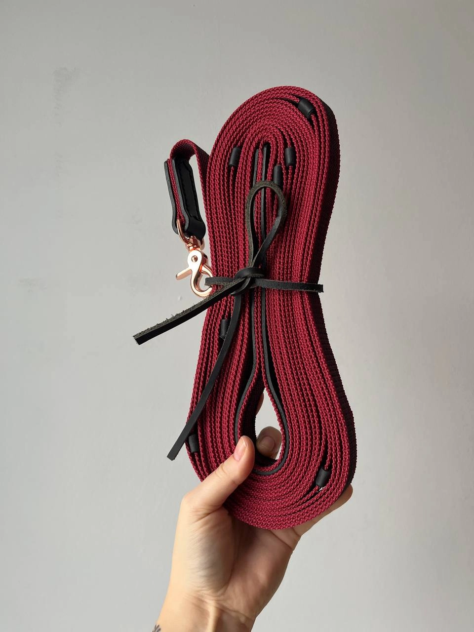 Podstawowa Lonża  „Ripe Sweet Cherry” z okuciami w kolorze różowego złota