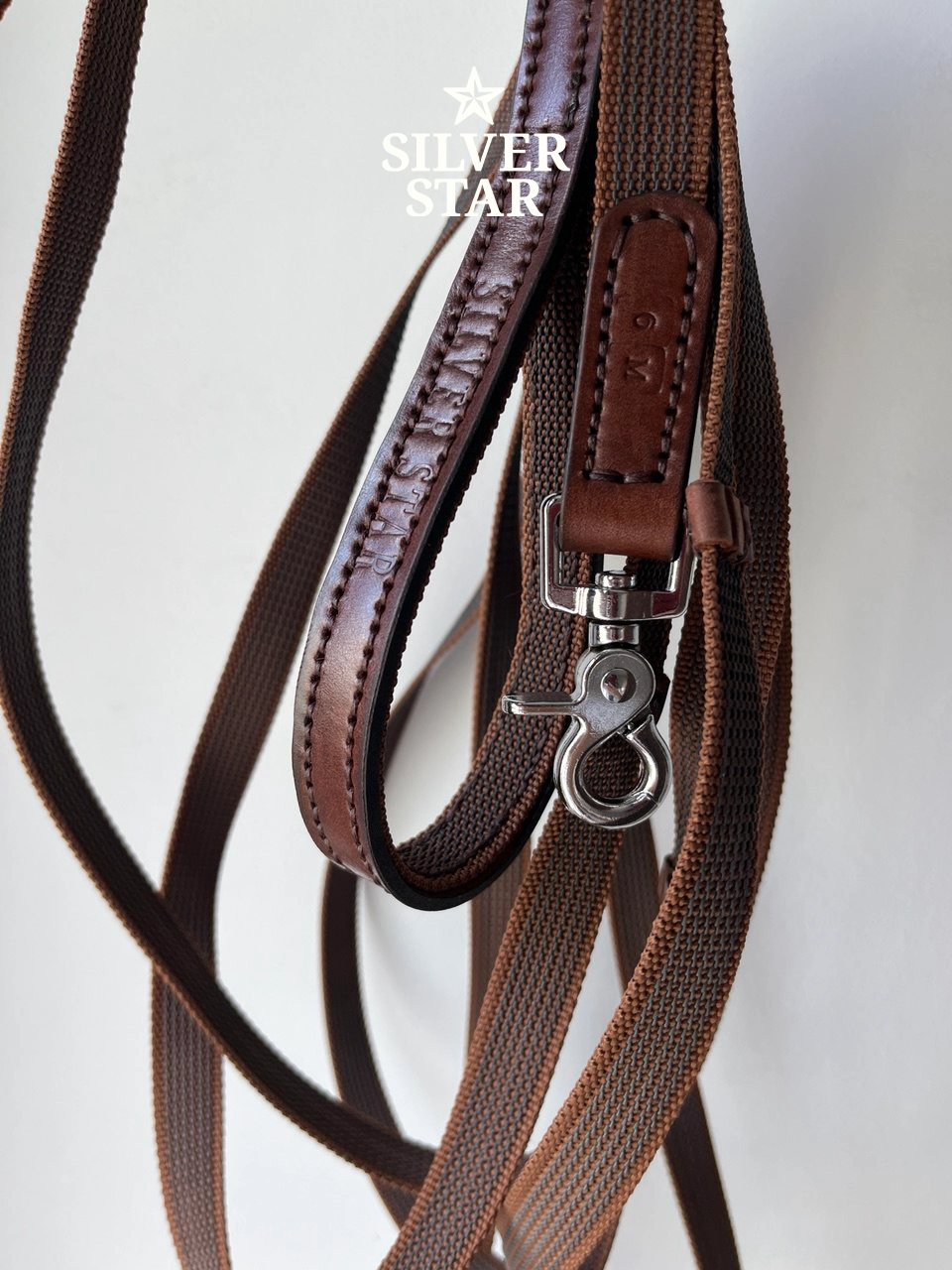 Premium  Lunge Line “Chestnut Bark” Stainless Steel Snap