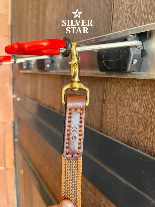 Premium Lonża  “Sand Dune” z mosiężnym karabińczykiem