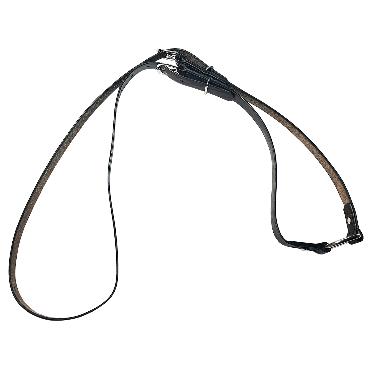 Premium Skórzane cordeo „Chocolate Heart” z podwójną regulacją i centralnym kółkiem