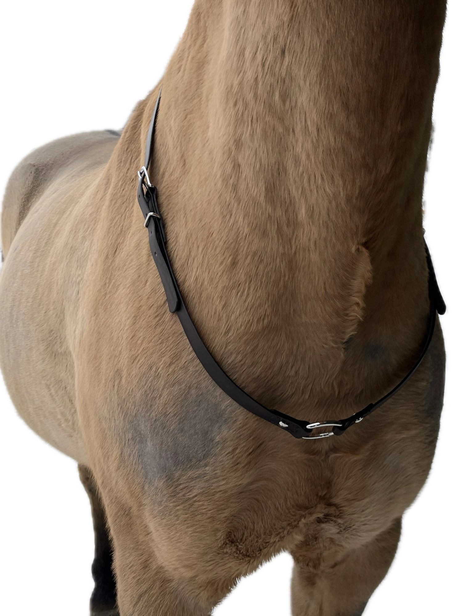 Premium Skórzane cordeo „Chocolate Heart” z podwójną regulacją i centralnym kółkiem