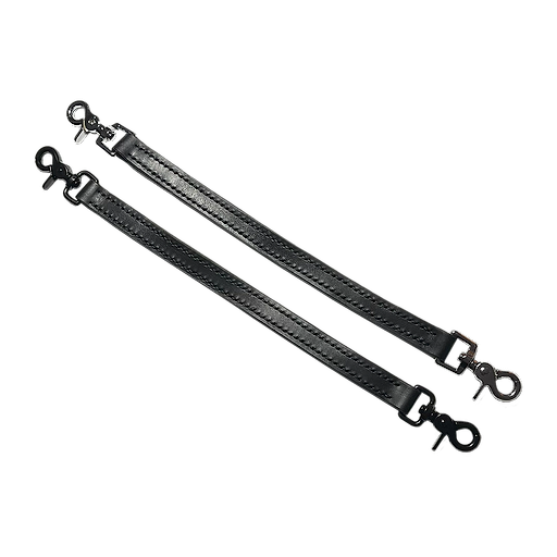 Leather saddle grab strap Durable double layer with carabiner clips