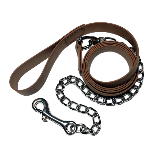 Premium Waterproof chain lead rope “Chestnut Bark”