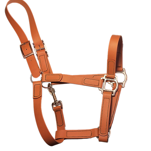 Basic PVC Halter Apricot Ice Cream with Rose Gold Hardware