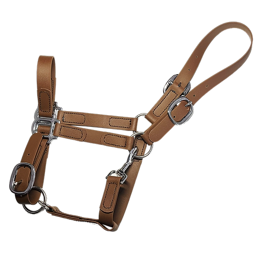 Basic PVC Halter Chestnut Bark Double Adjustment