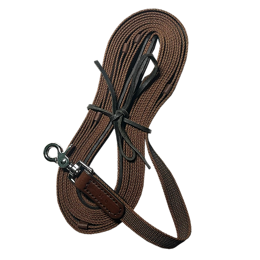 Premium  Lunge Line “Chestnut Bark” Stainless Steel Snap